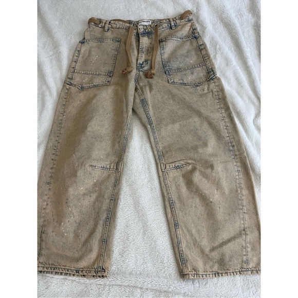 We The Free Tan Boyfriend Jeans Relaxed Fit - Picture 6 of 10